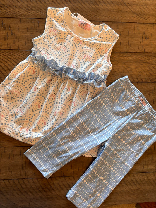 Pete and Lucy Boho Blues Capri Set