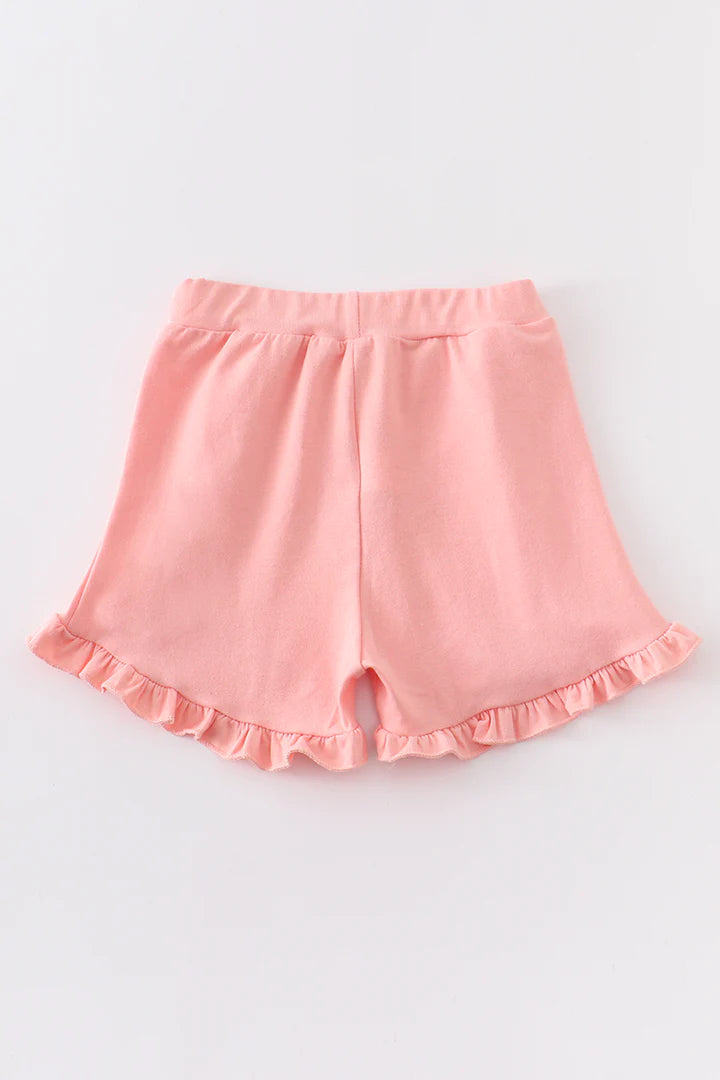 Peach Ruffle Girl Shorts