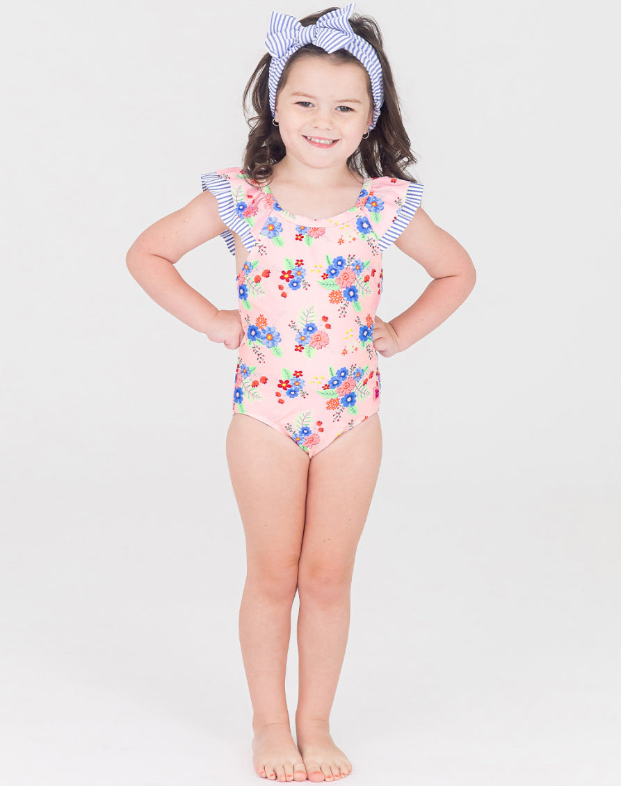 RuffleButts VBack One Piece Swimsuit