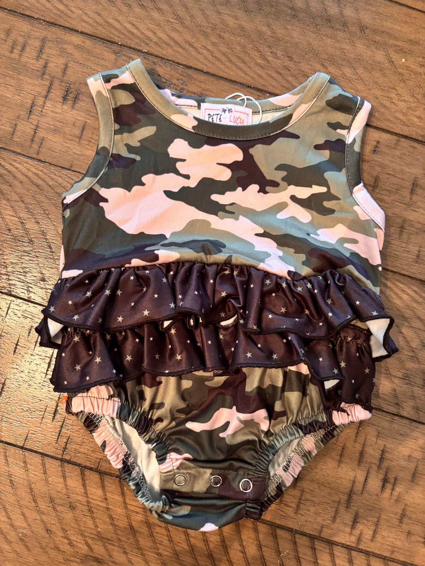 Pete and Lucy Camo Cutie Romper