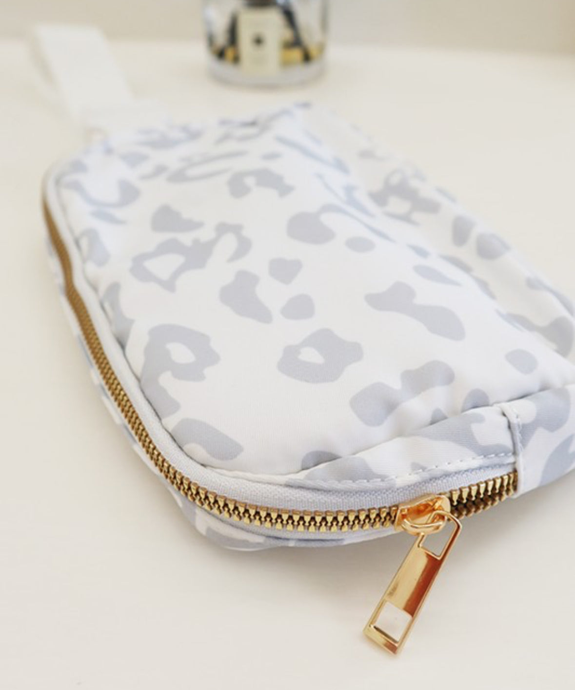 White Leopard Crossbody Fanny Belt Bag