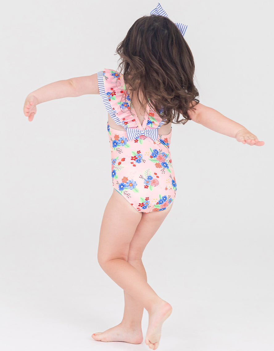 RuffleButts VBack One Piece Swimsuit