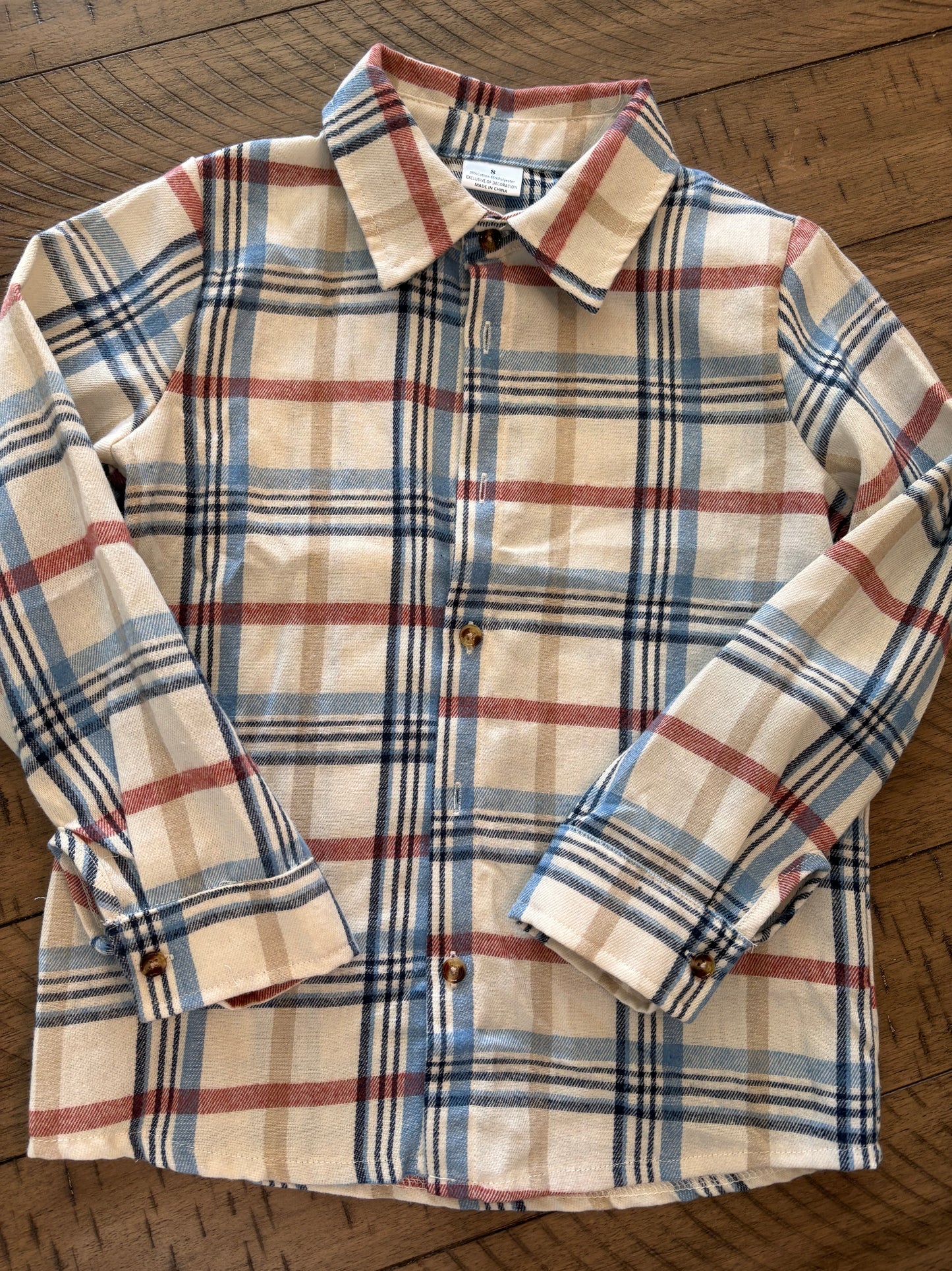 Boys Plaid Button Up Shirt