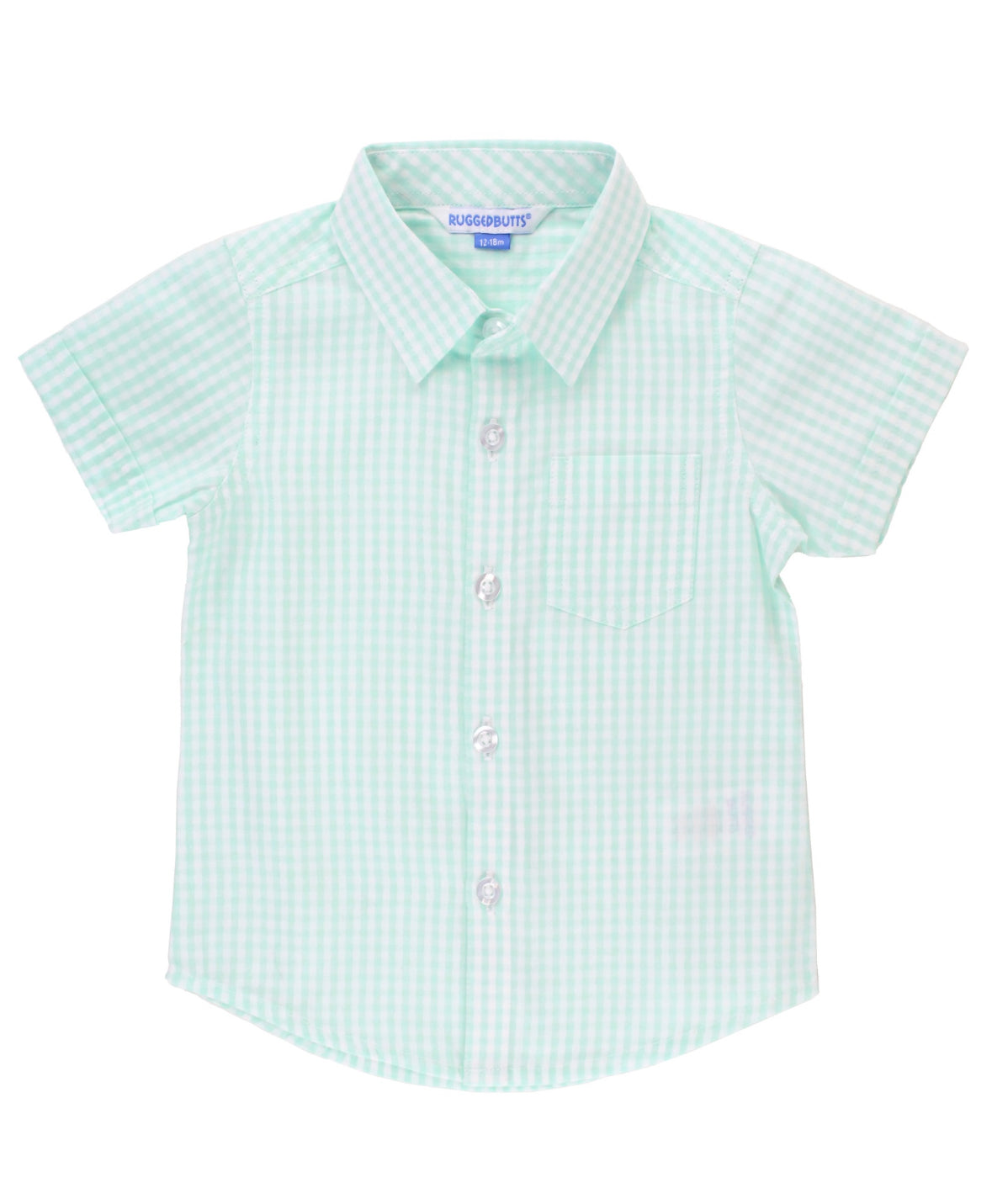 RuggedButts Boys Aqua Gingham Shirt