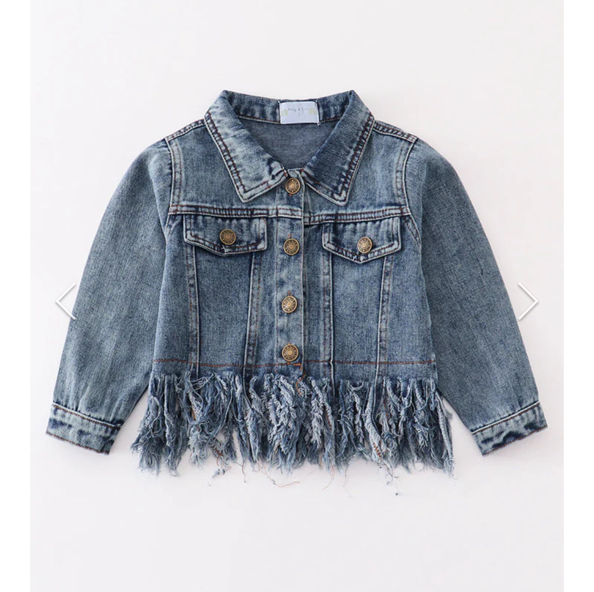 Distressed Tassel Denim Jacket