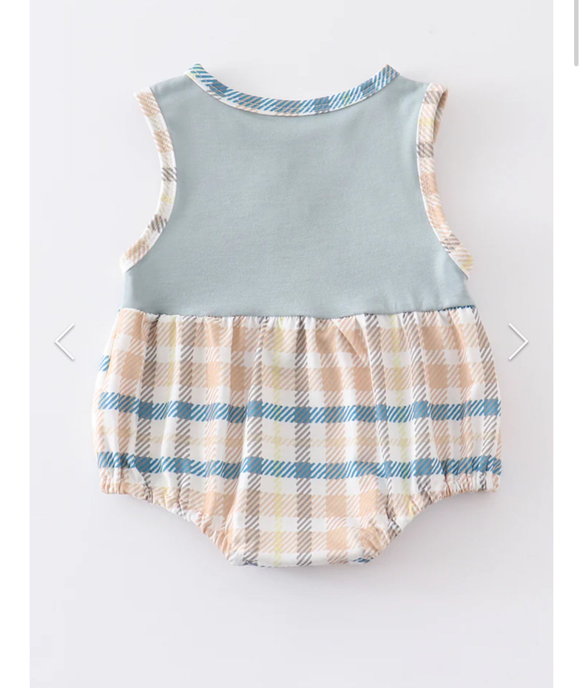 Boys Plaid Baby Romper