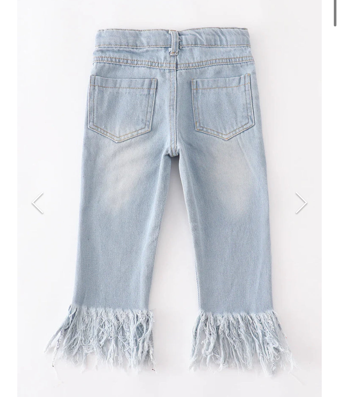 Girls Tassel Light Jeans