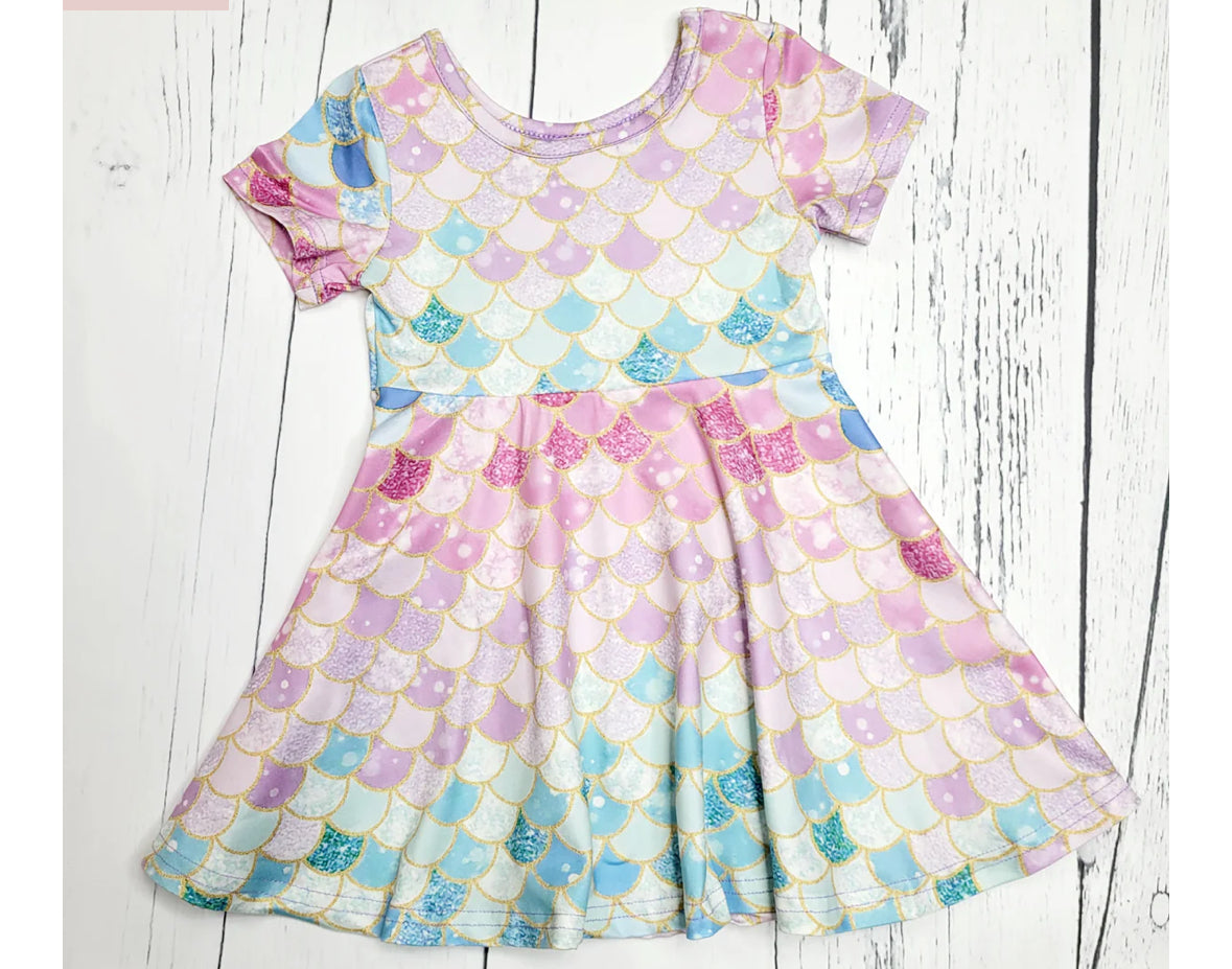 Okie and Lou Pastel Scales Dress