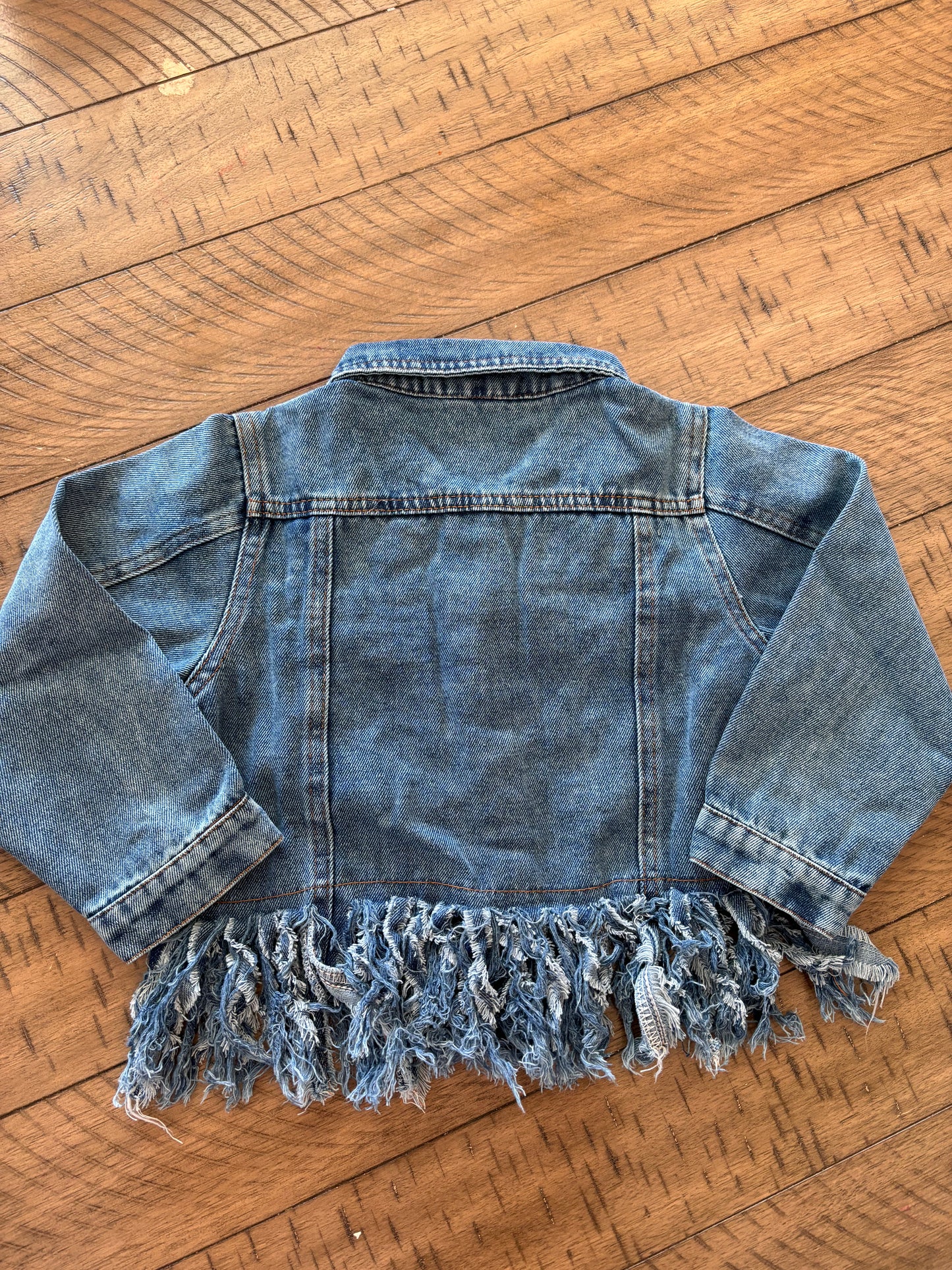 Distressed Tassel Denim Jacket